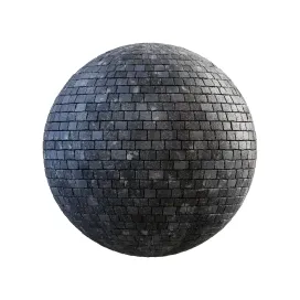 Dark grey stone pavement 1